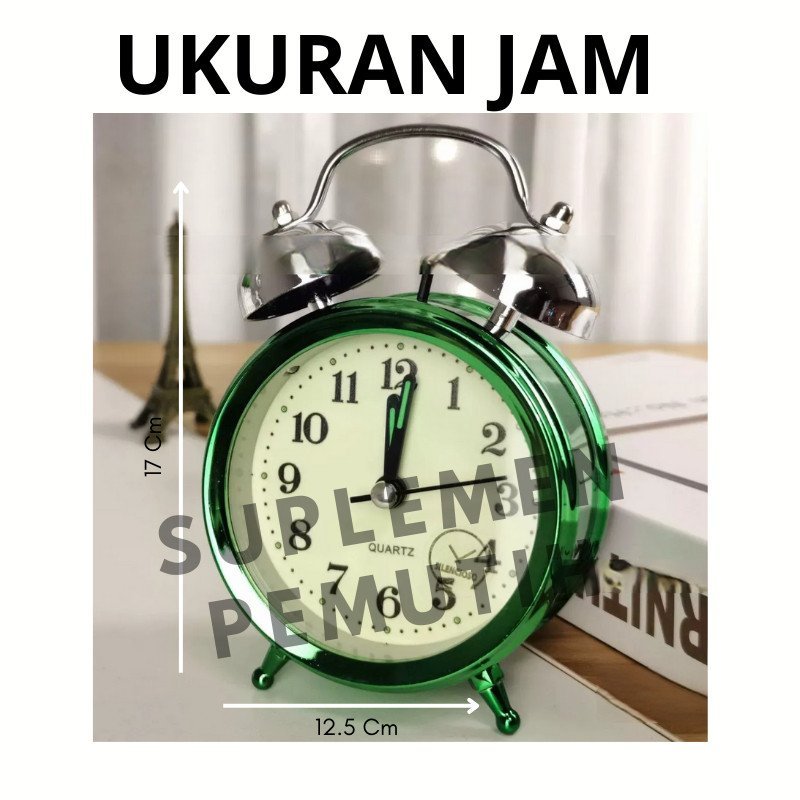 JAM ALARM KLASIK/JAM WEKER KLASIK/JAM ESTETIK/ALARM CLOCK CLASSIC/JAM ALARM/JAM MEJA/JAM DINDING - Gambar 8