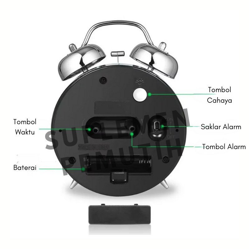 JAM ALARM KLASIK/JAM WEKER KLASIK/JAM ESTETIK/ALARM CLOCK CLASSIC/JAM ALARM/JAM MEJA/JAM DINDING - Gambar 9