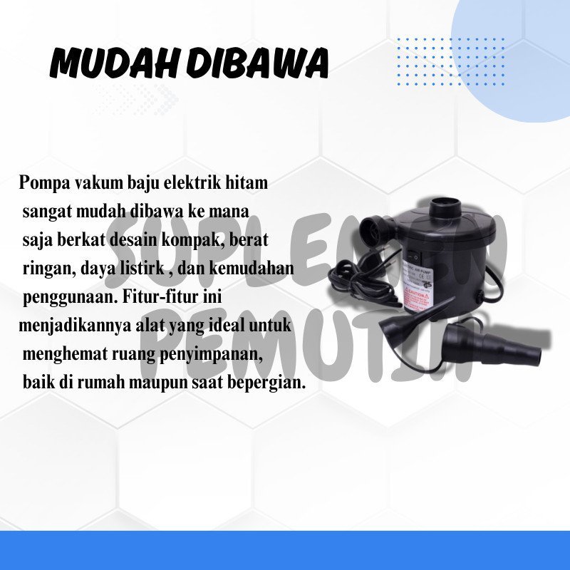 Pompa Kasur Angin Bisa sedot/ Hand Pump Kantong Vakum Plastik/ Pompa Tangan Vacuum Bag Manual - Gambar 7