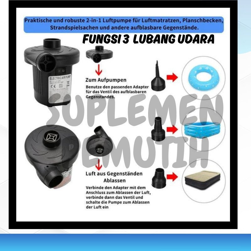 Pompa Angin Listrik/Pompa Angin Listrik Electric Air Pump Pompa Kolam Renang /Pompa Manual - Gambar 2
