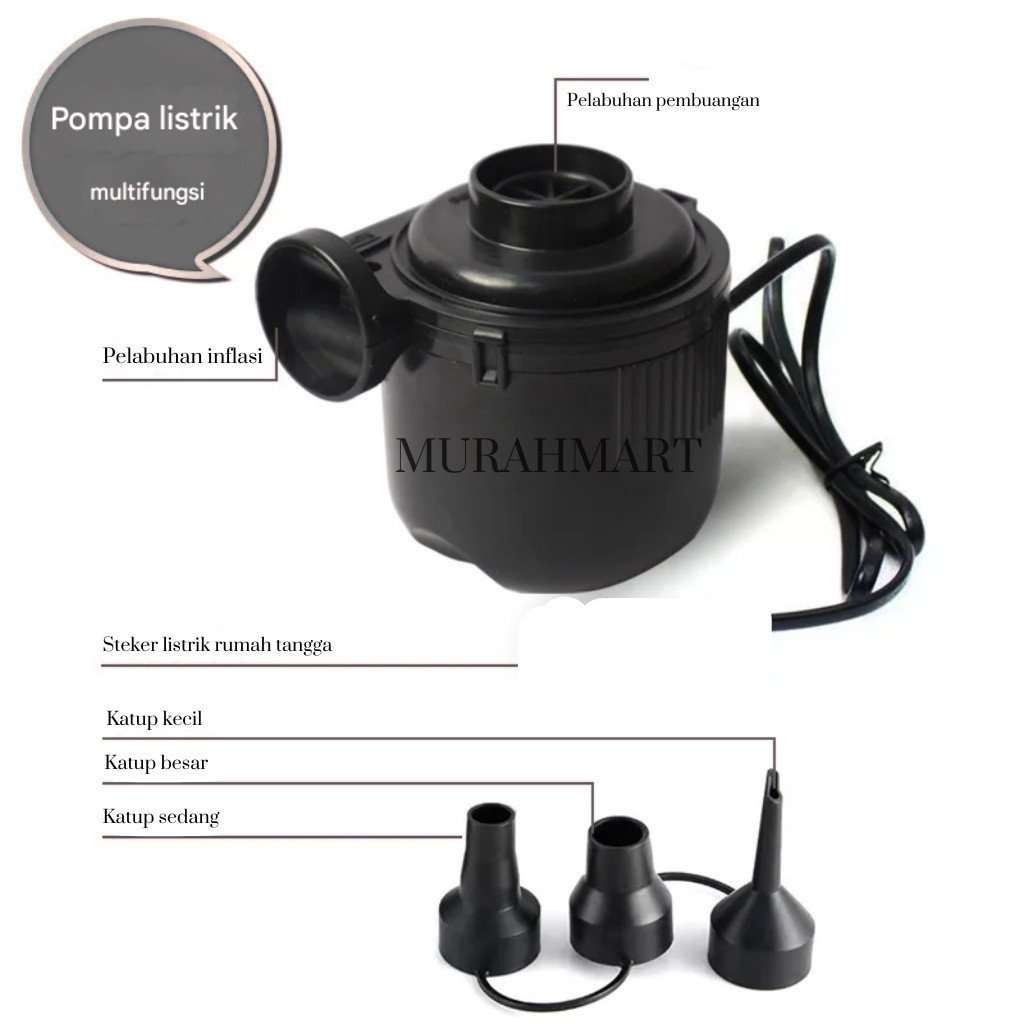 Pompa Angin Listrik/Pompa Angin Listrik Electric Air Pump Pompa Kolam Renang /Pompa Manual - Gambar 8