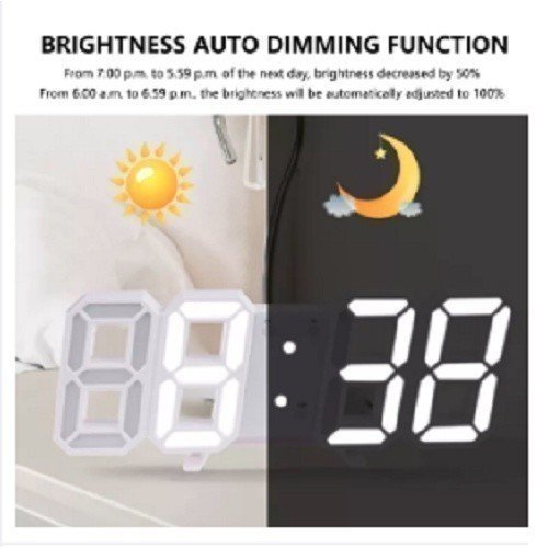 Jam Dinding Digital Alarm 3D Bisa Cek Suhu Temperatur ACCESSGO LED DIGITAL CLOCK Jam Meja Dinding Estetik - Gambar 9