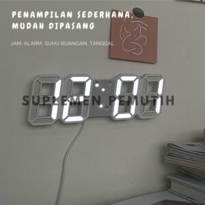 JAM DINDING DIGITAL LED/JAM MEJA-ALARM-SUHU/JAM 3D BESAR MODERN