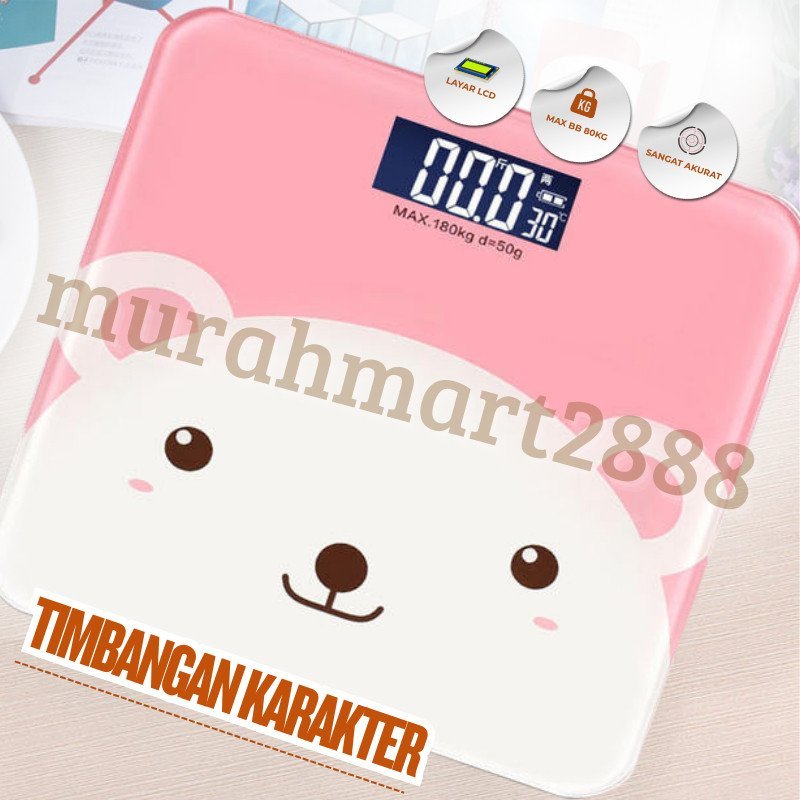 Timbangan Badan USB Digital/Timbangan Digital 180kg LED Indikator Kaca/ Timbangan USB