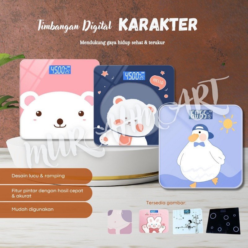 Timbangan Badan USB Digital/Timbangan Digital 180kg LED Indikator Kaca/ Timbangan USB - Gambar 2